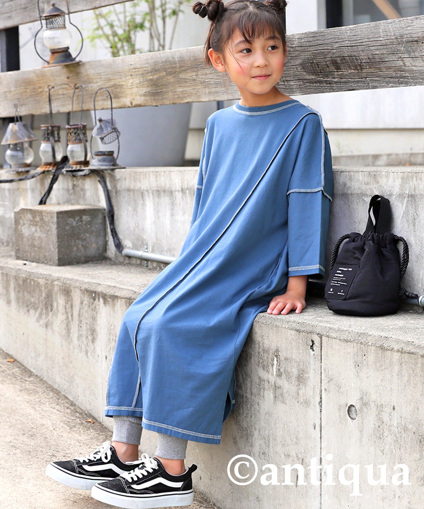 100% cotton out stech bicolor dress Kids