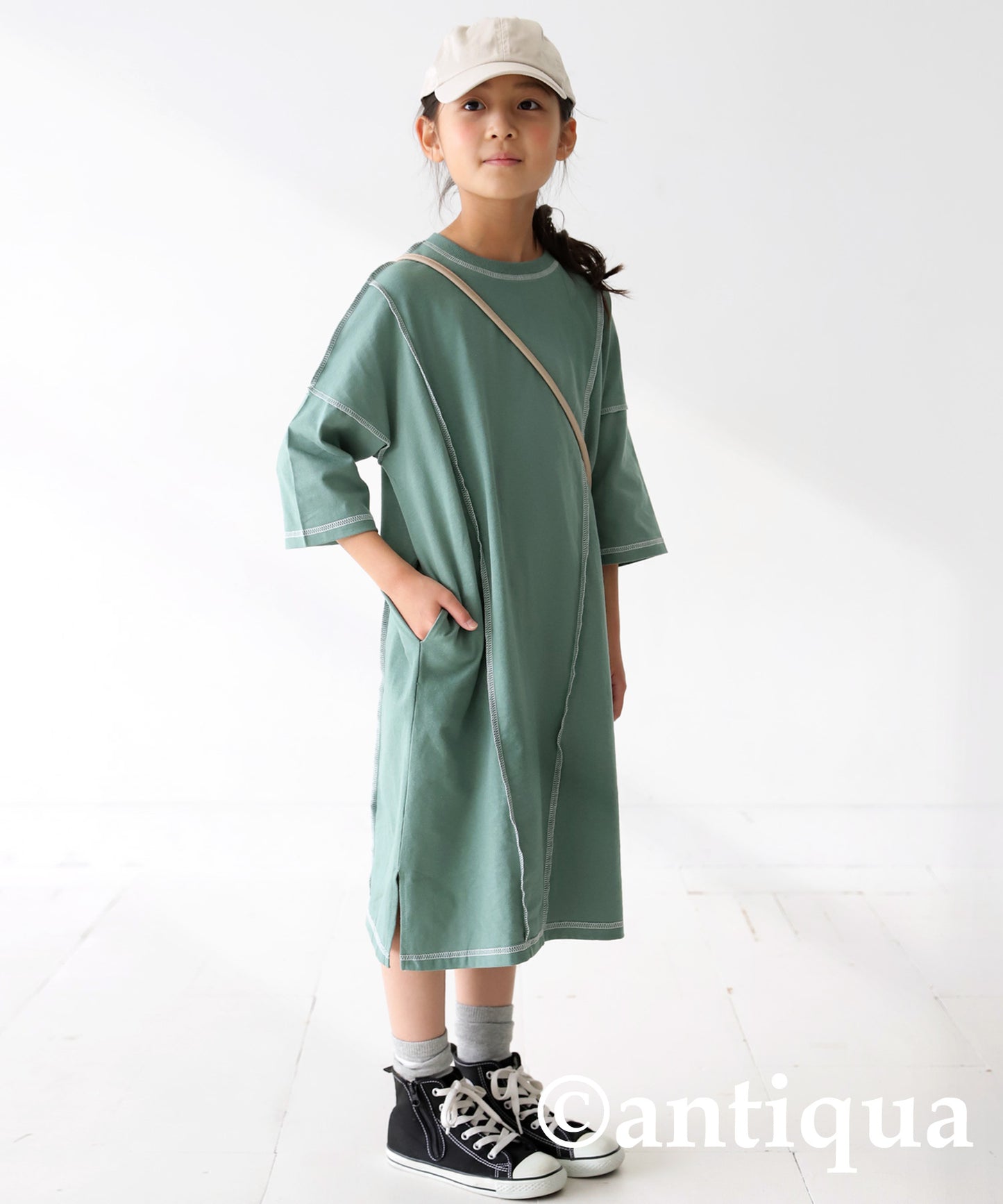 100% cotton out stech bicolor dress Kids