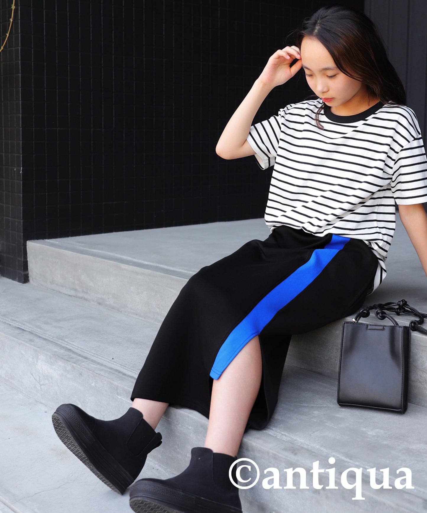 Ponte fabric Slit skirt Kids