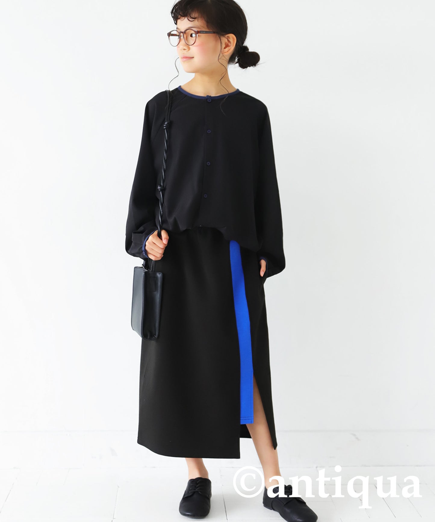 Ponte fabric Slit skirt Kids