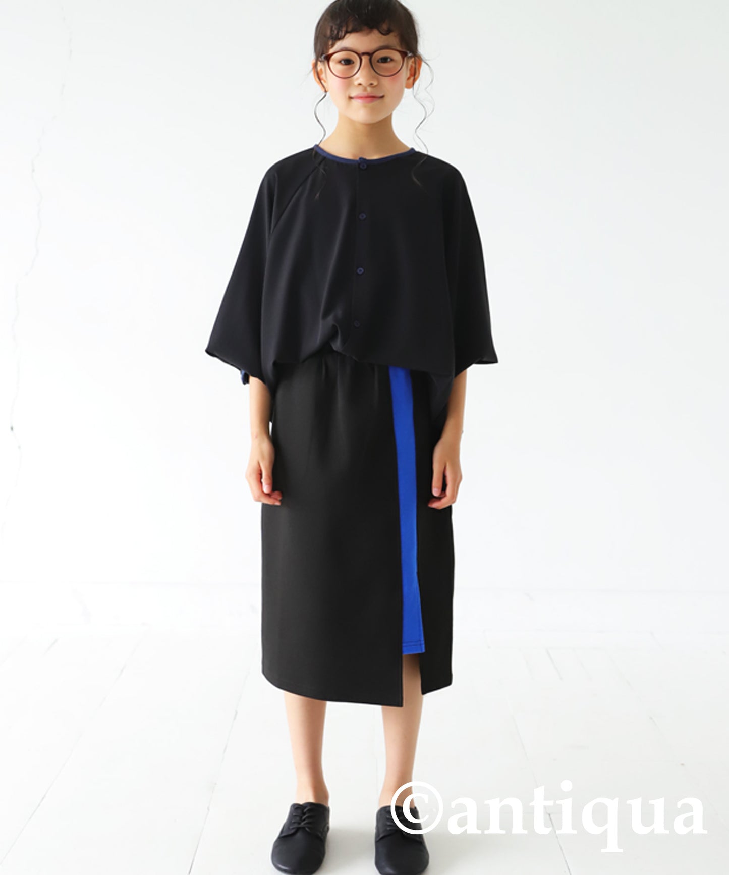 Ponte fabric Slit skirt Kids