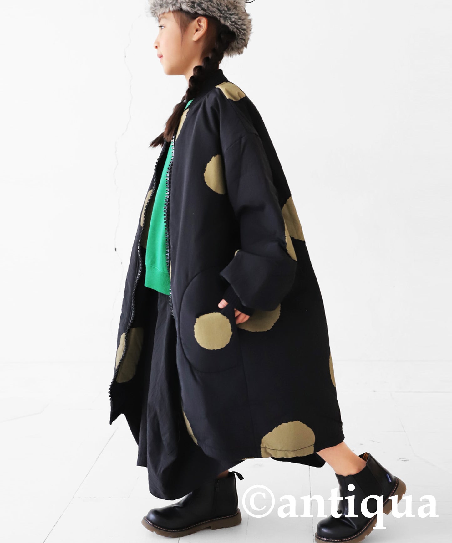 Polka Dots Nylon Coat Kids