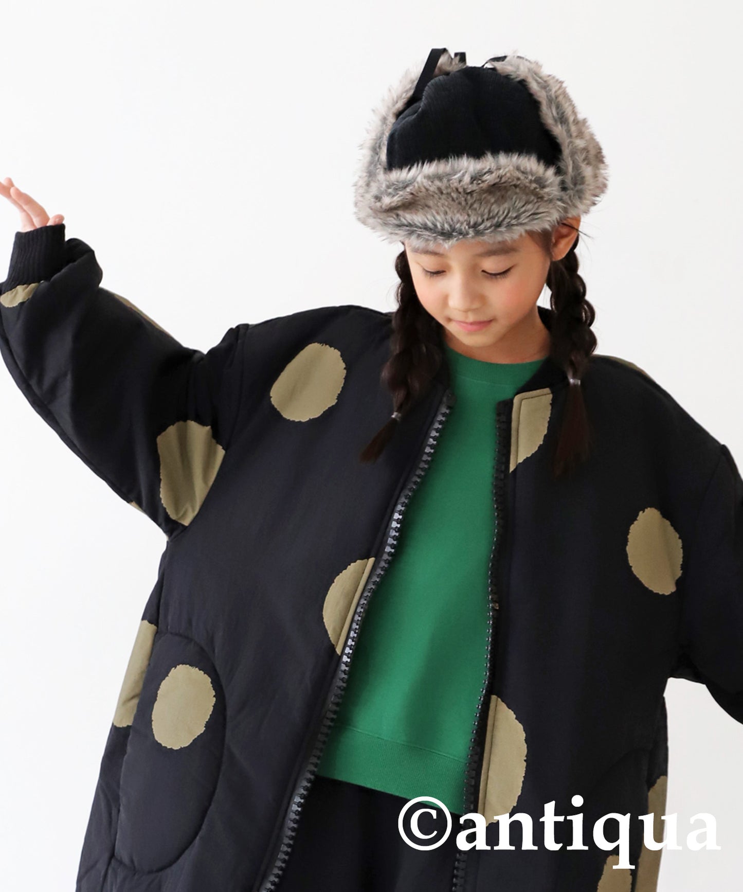 Polka Dots Nylon Coat Kids