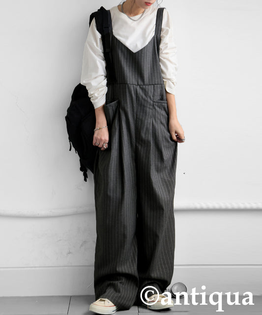 Pinstripe Overalls Ladies