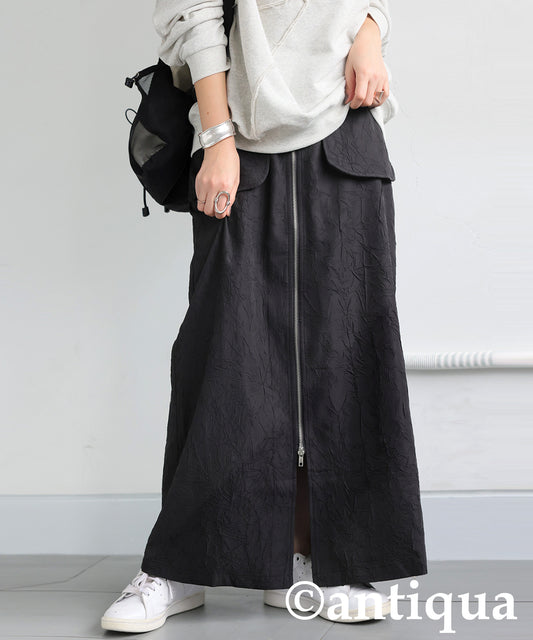 Double Zip Jacquard Skirt Ladies