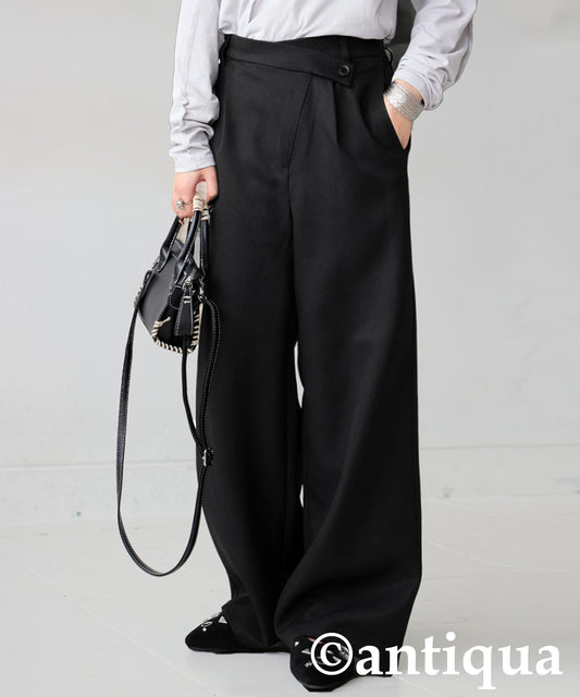 Asymmetrical Belt Pants Ladies