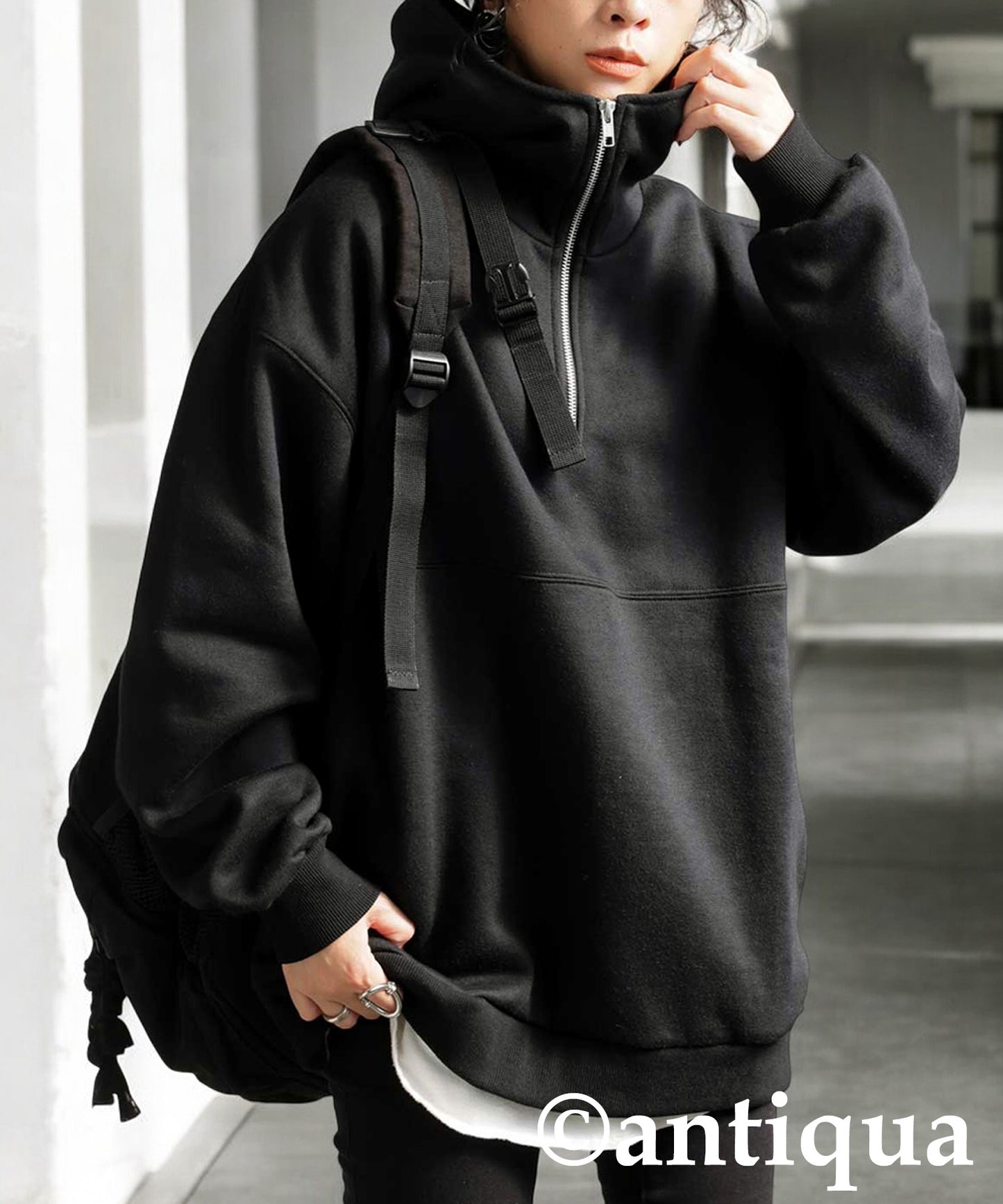 Half Zip Hoodie Ladies