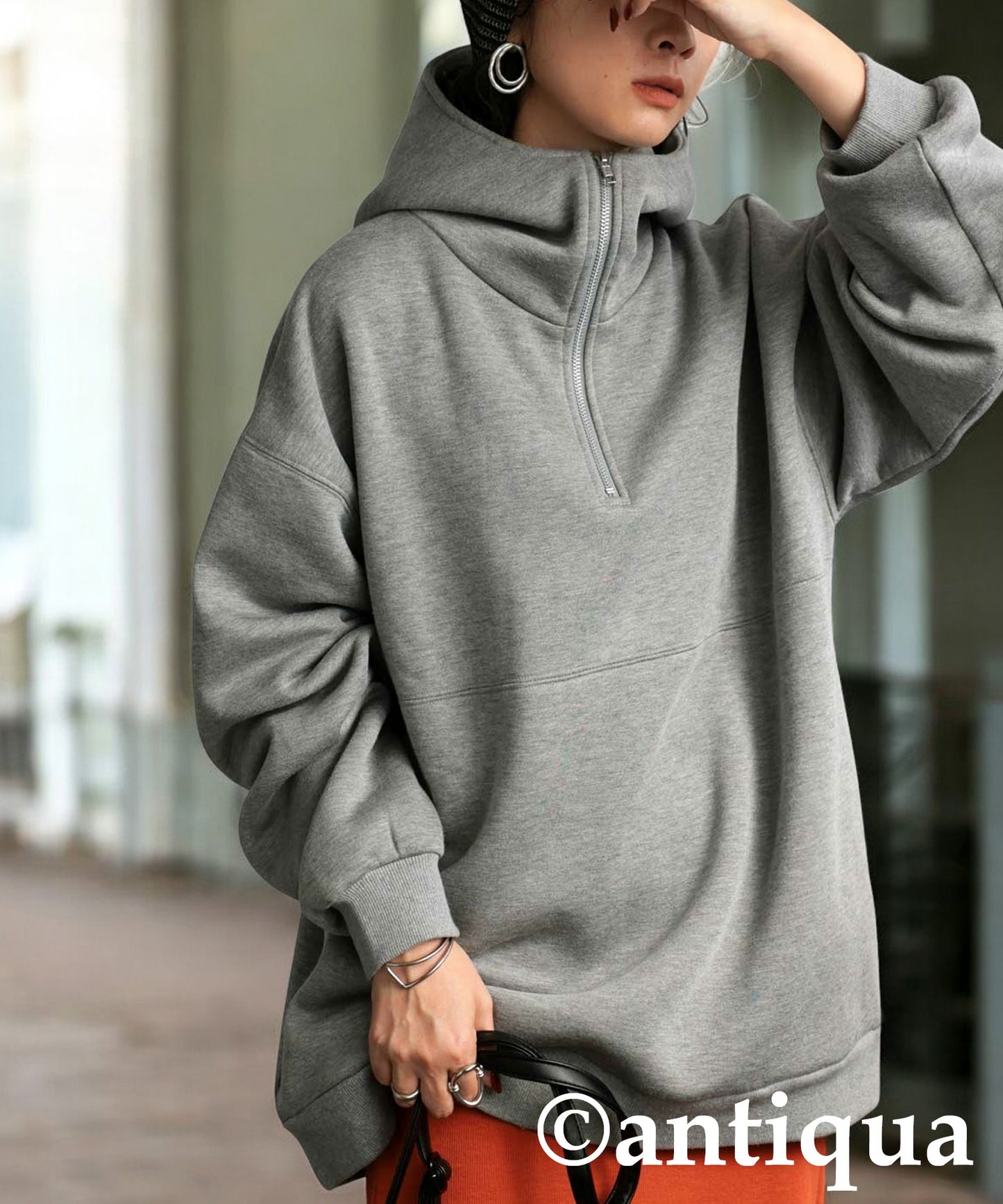 Half Zip Hoodie Ladies