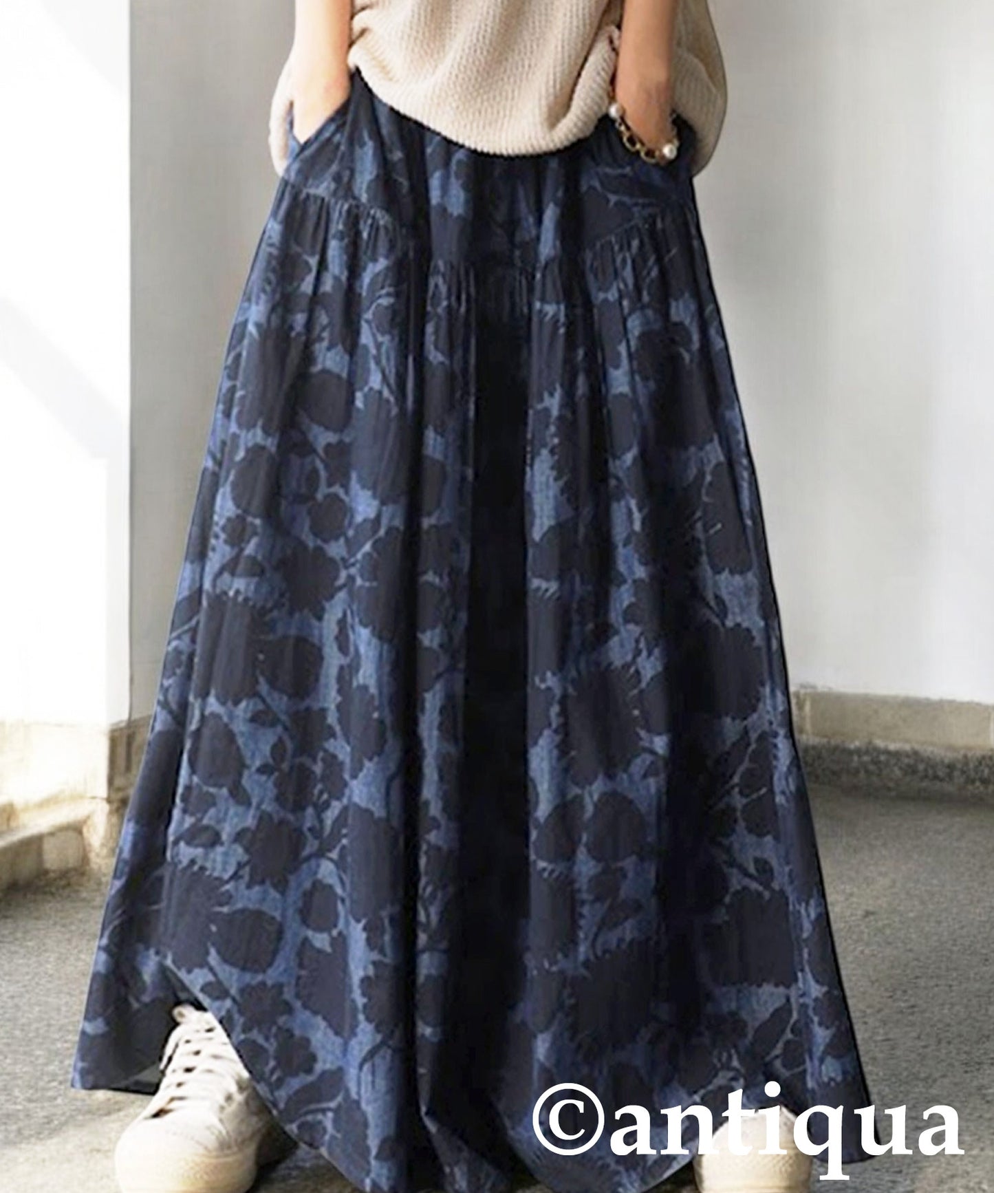 Botanical Pattern Skirt Ladies