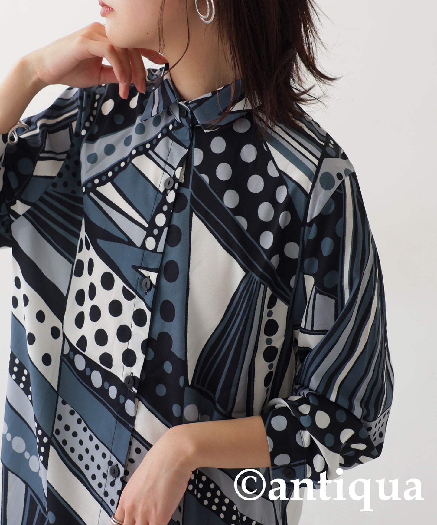 Retro Art Pattern Shirt Ladies