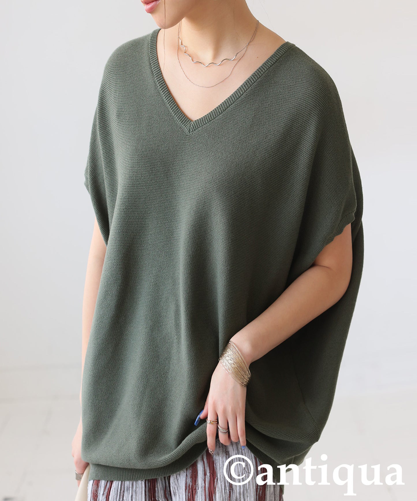 V-Neck Dolman Knit Ladies