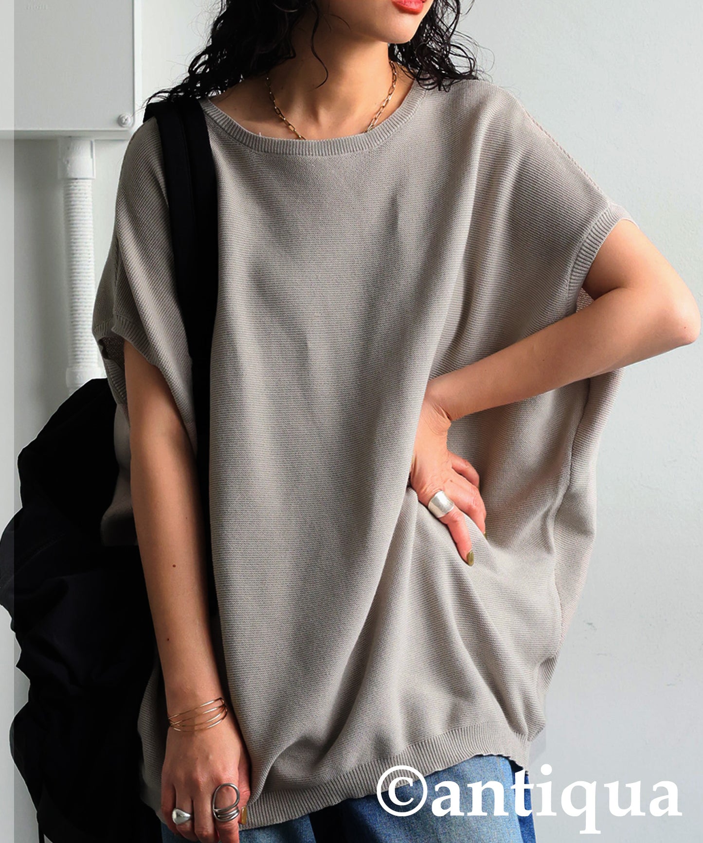 Dolman Boat-Neck Knit Ladies