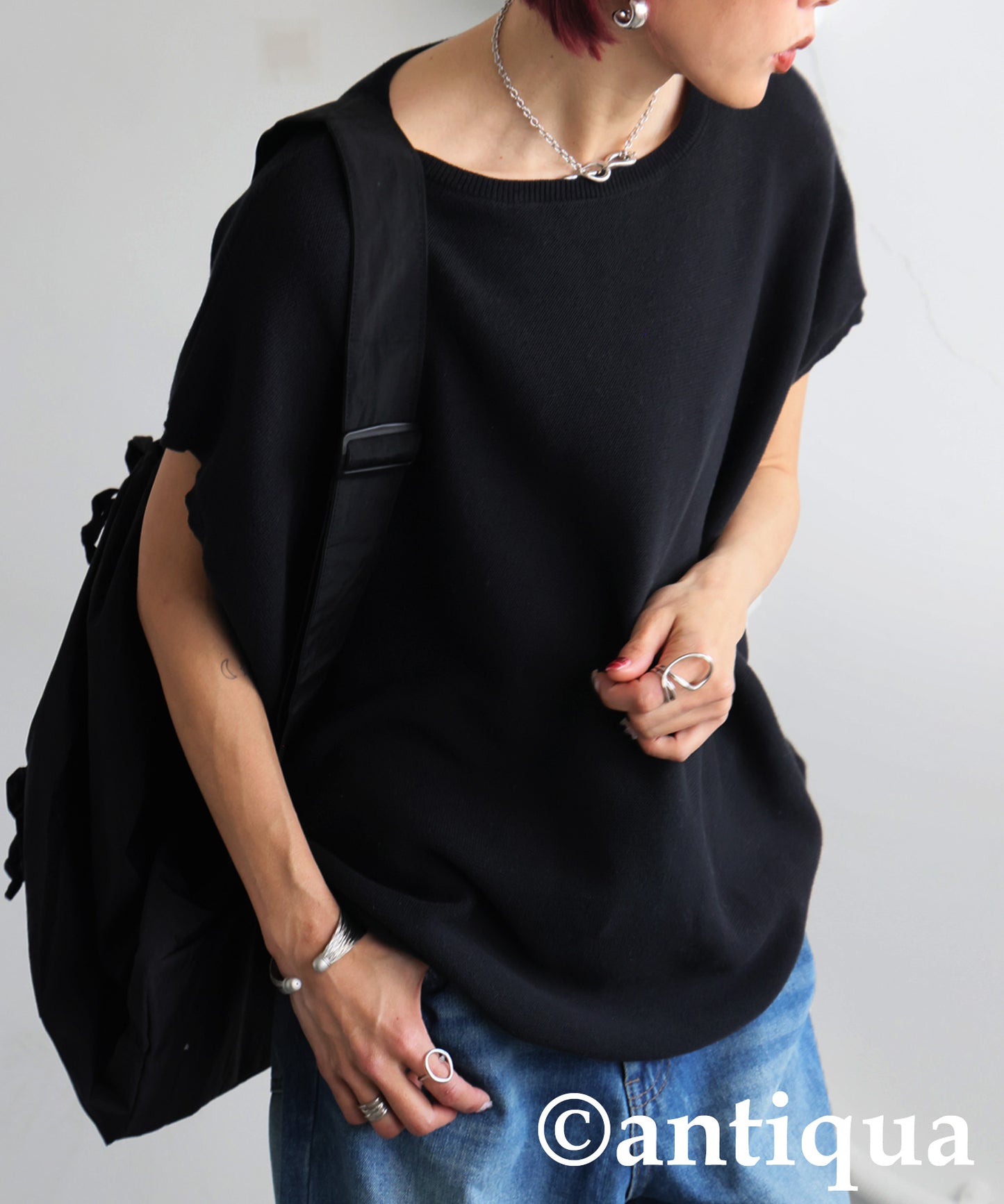 Dolman Boat-Neck Knit Ladies