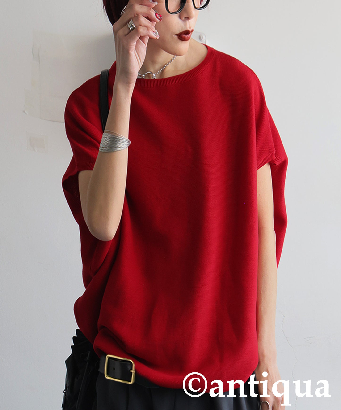 Dolman Boat-Neck Knit Ladies