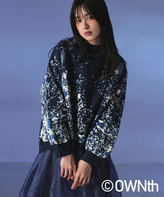 OWNth Dot Gradation Raglan Knit Ladies