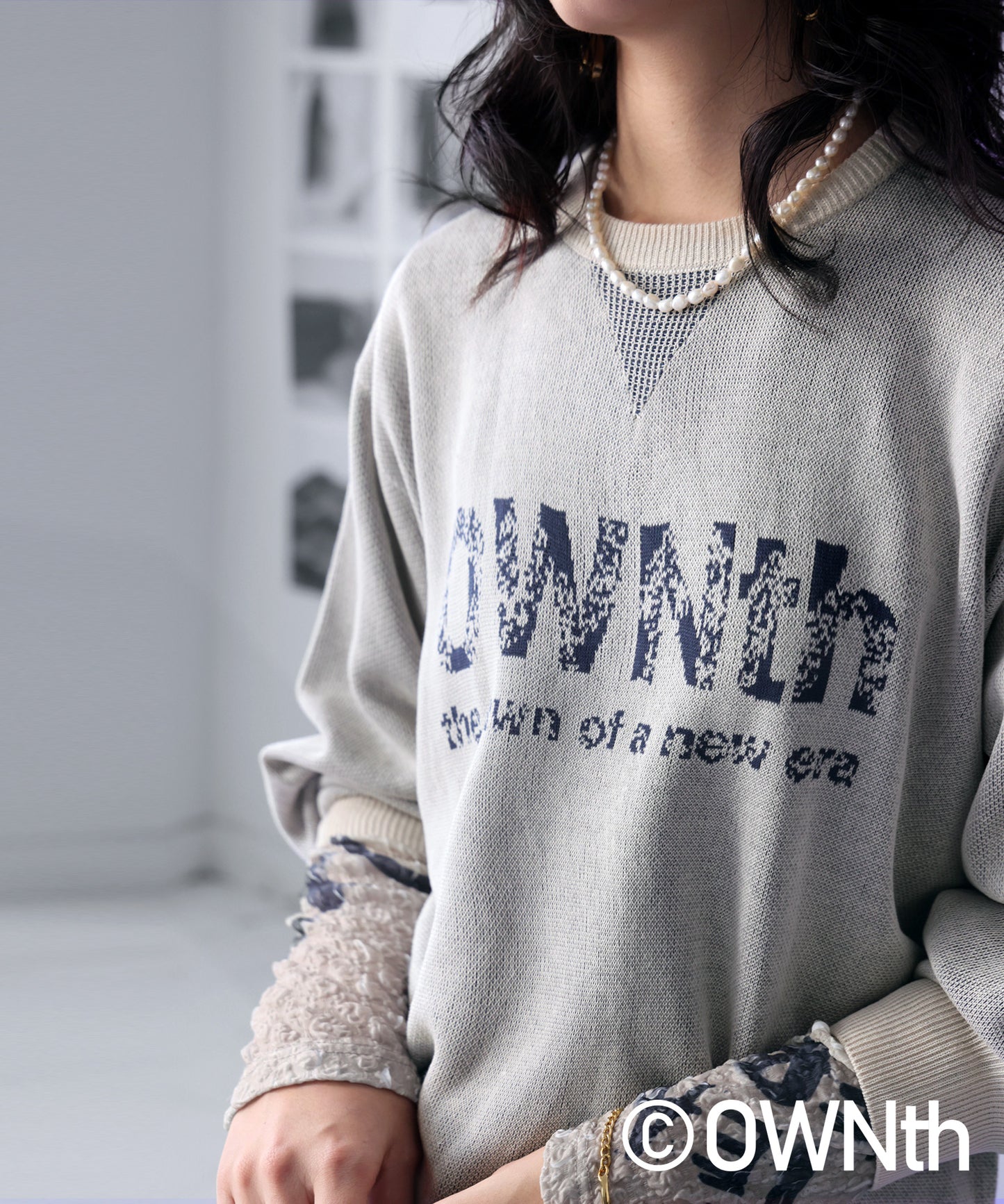 OWNth Gradient OWNth Logo Knit Tops Ladies