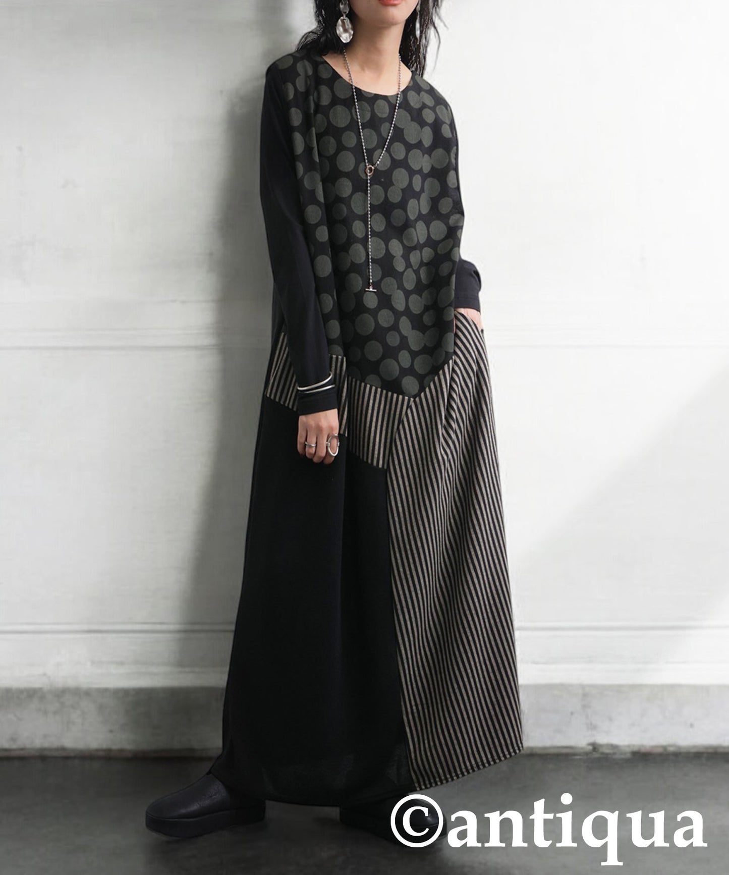 Pattern Switching Dress Ladies