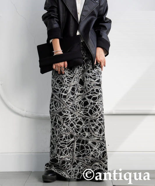 Art Pattern Skirt Ladies