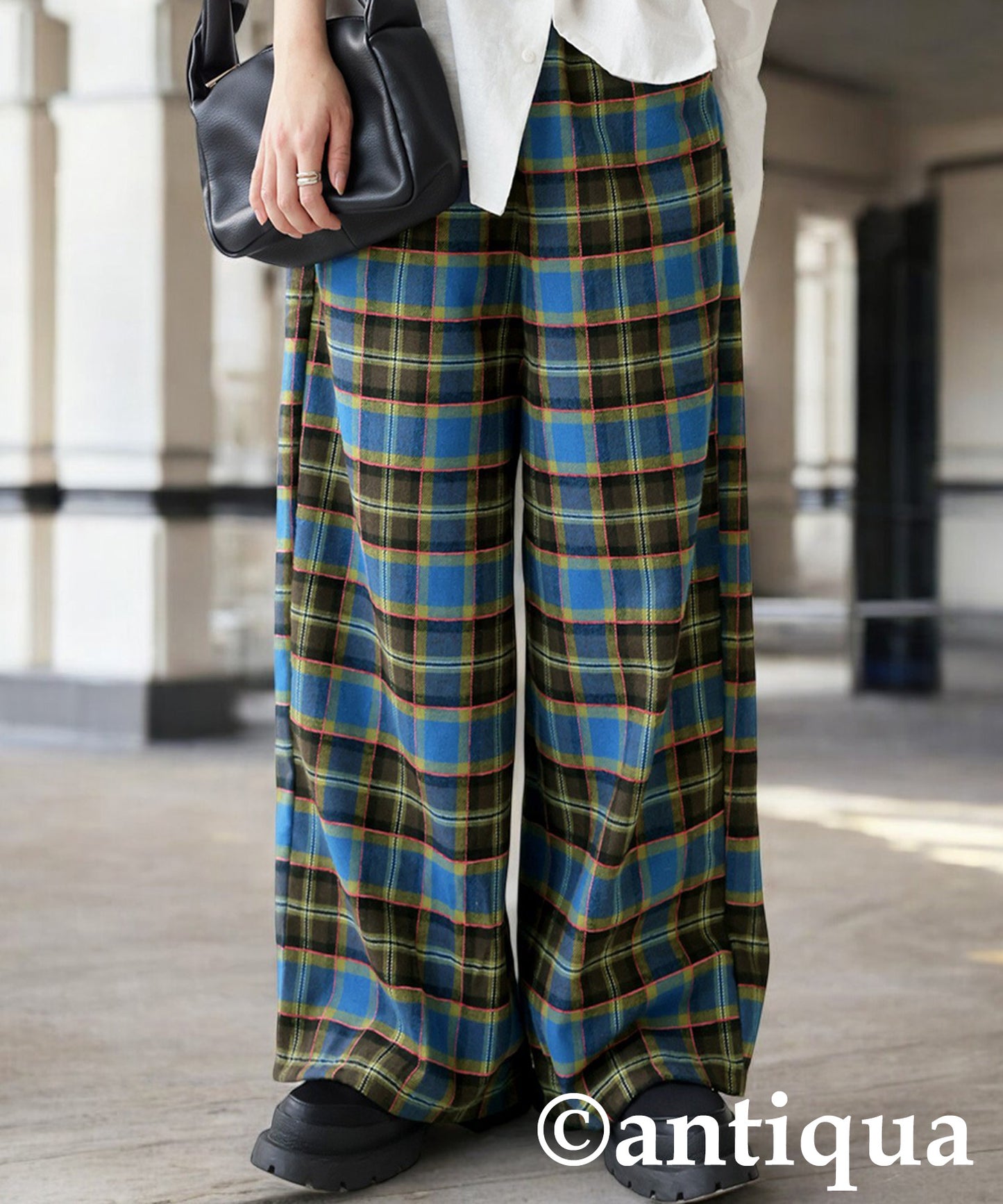 Tartan Wide Pants Ladies