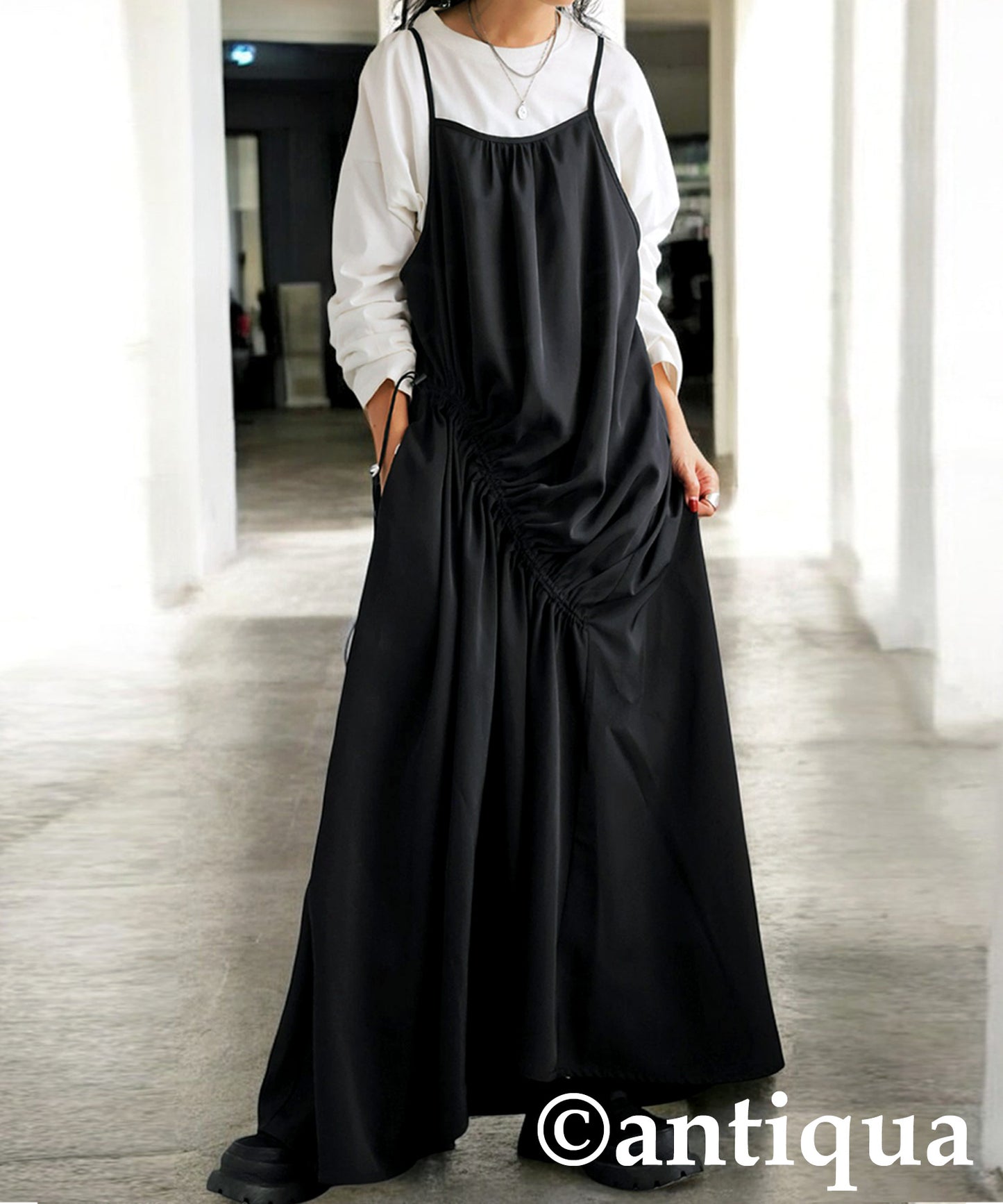 Shirring Drost One Piece Ladies