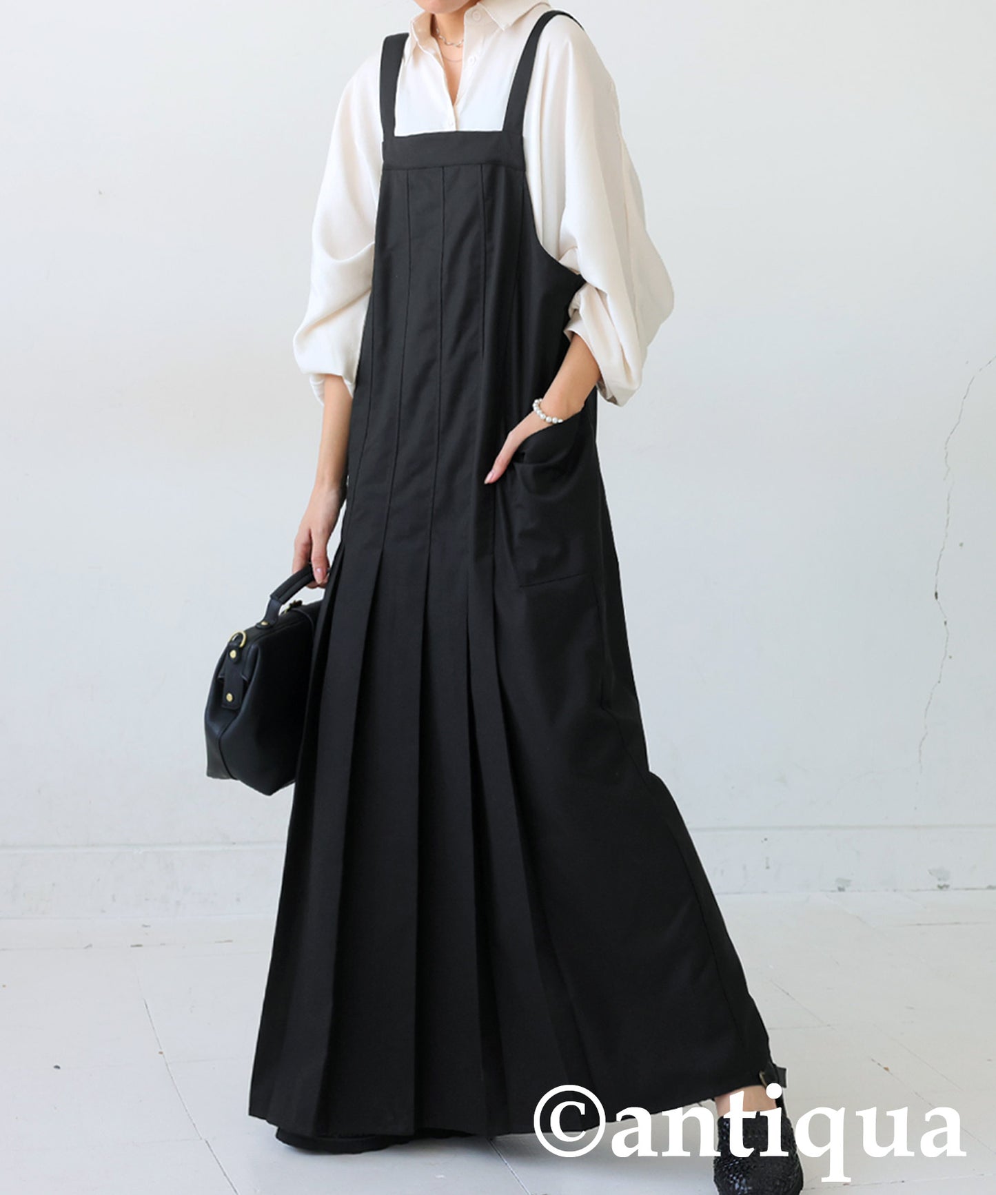 Asymmetric Pleated Overalls Ladies