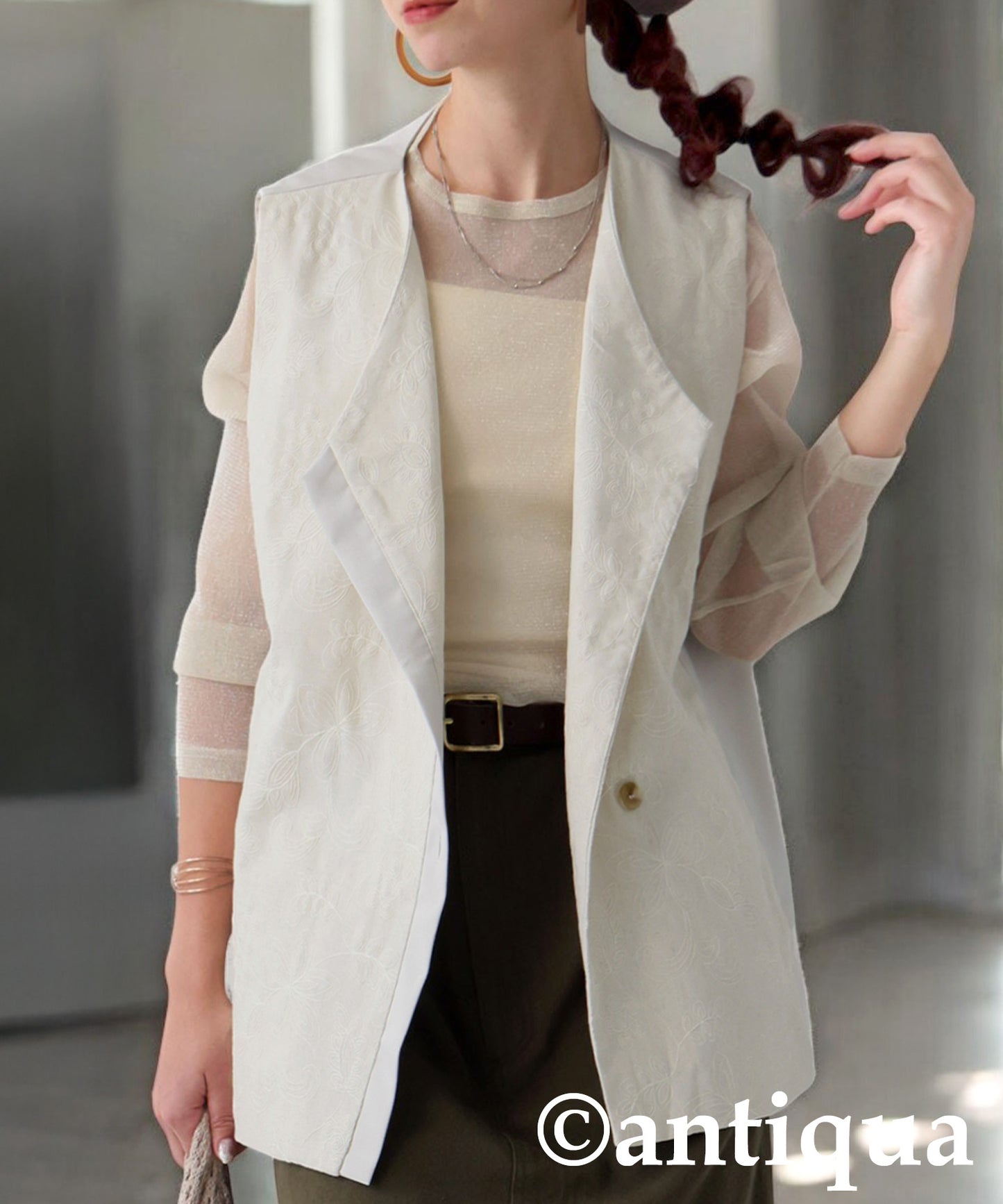 Embroidery Design Vest Ladies
