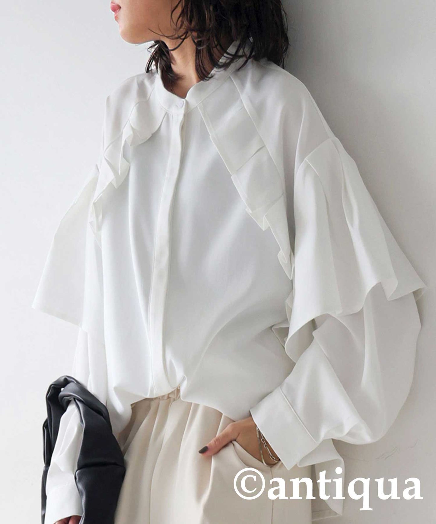 Frill Design Shirt Ladies
