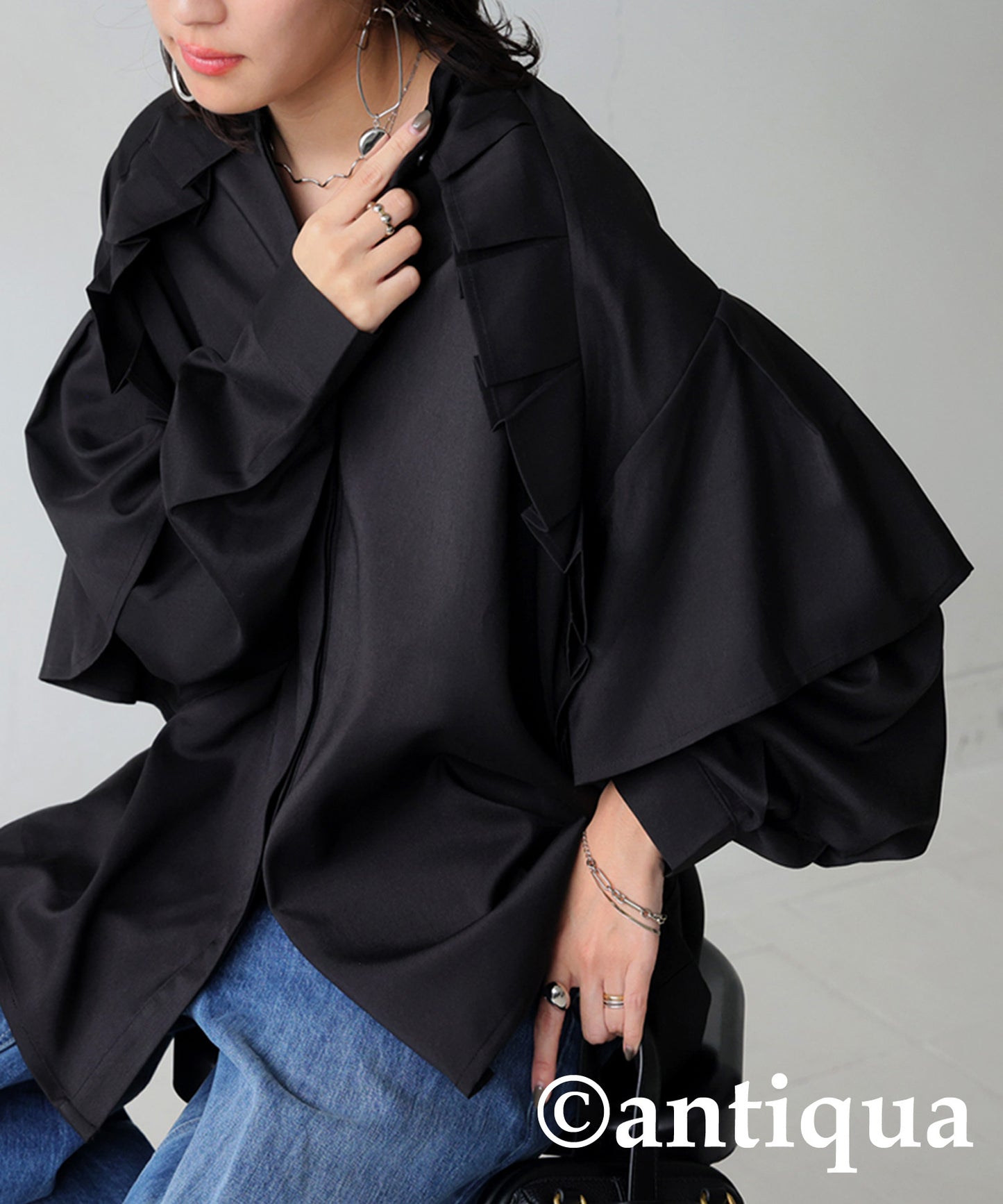 Frill Design Shirt Ladies