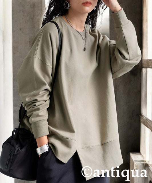 Slit Switching Pullover Ladies