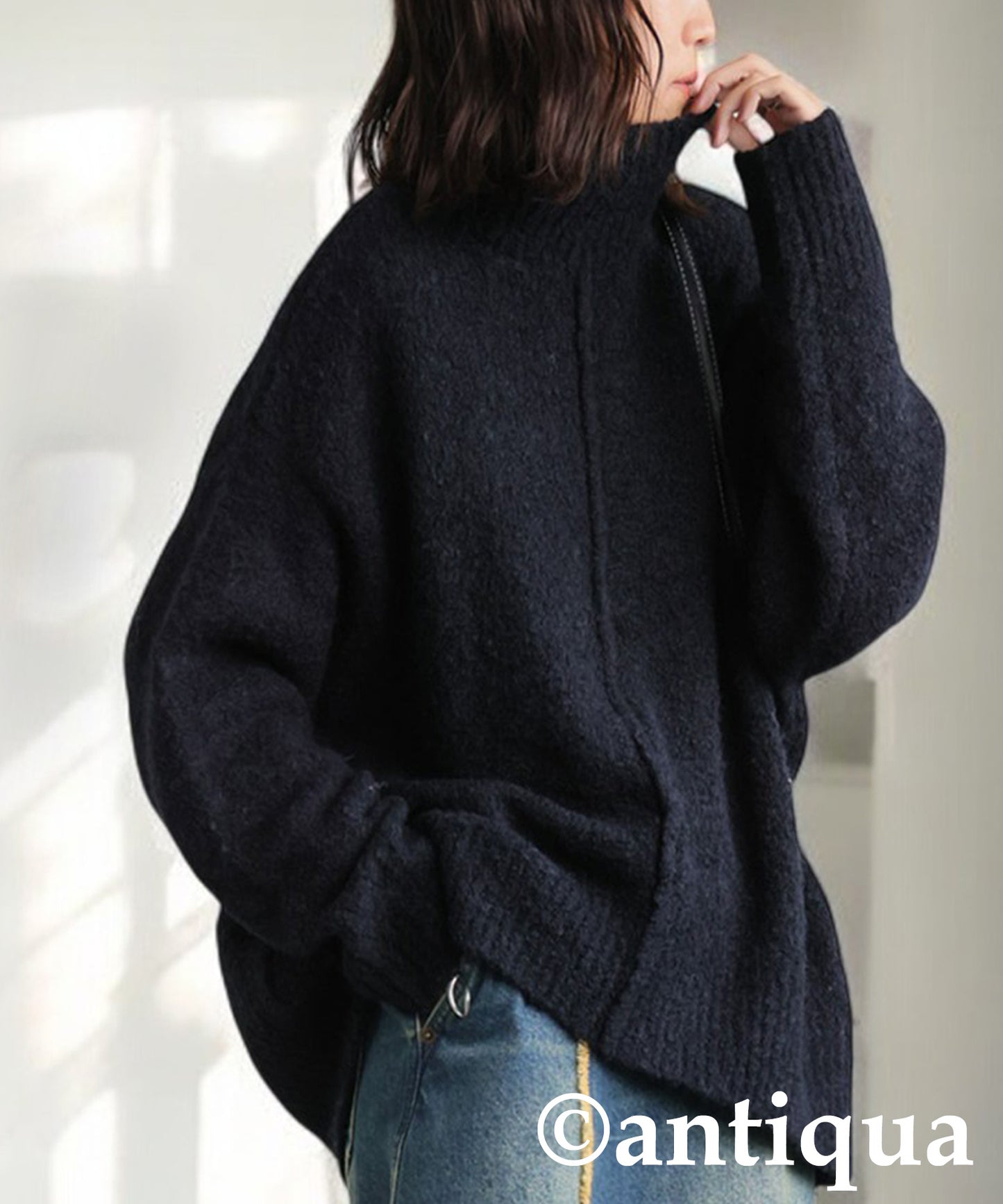 Boucle High Neck Knit Ladies