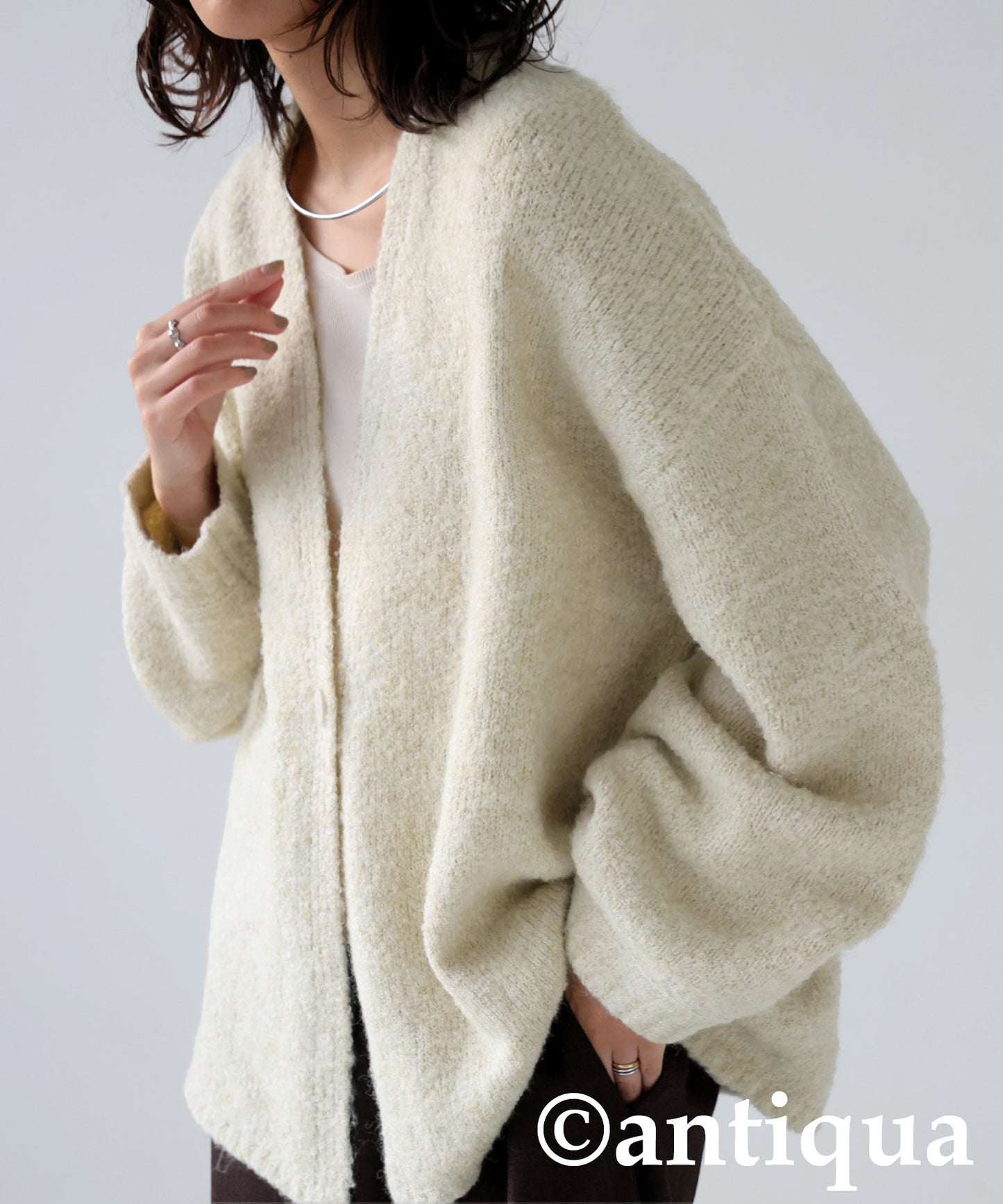 Boucle Knit Cardigan Ladies