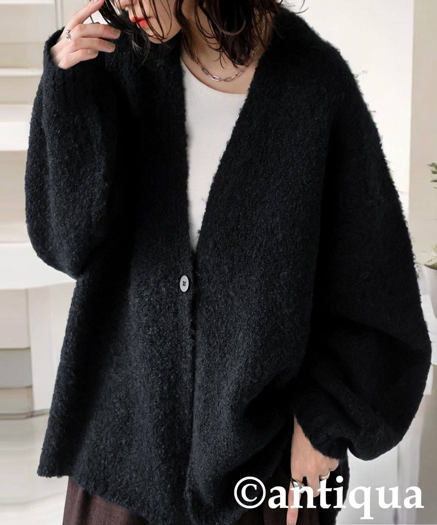 Boucle Knit Cardigan Ladies