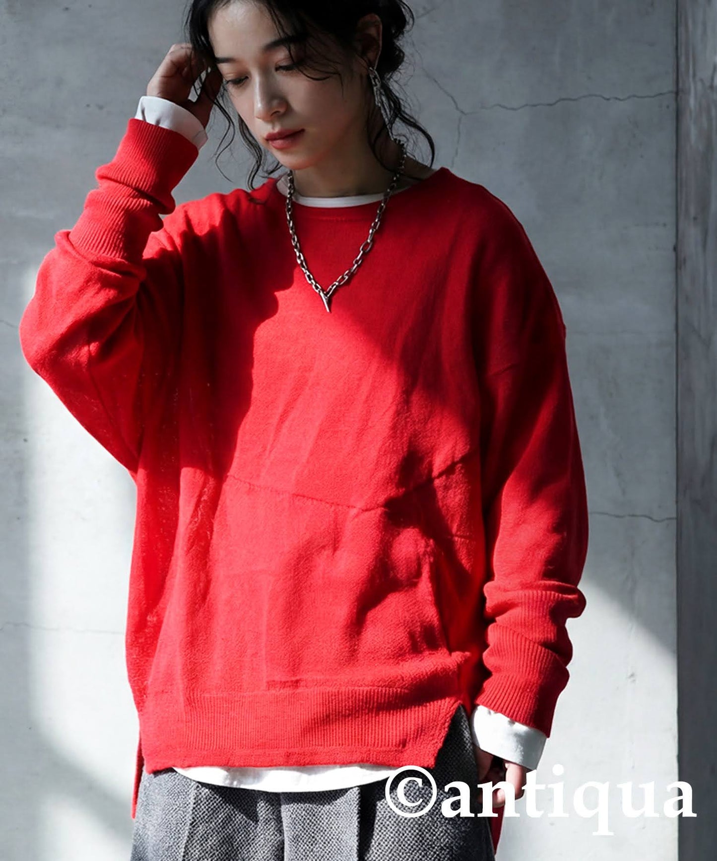 Deformed Knit Top Ladies