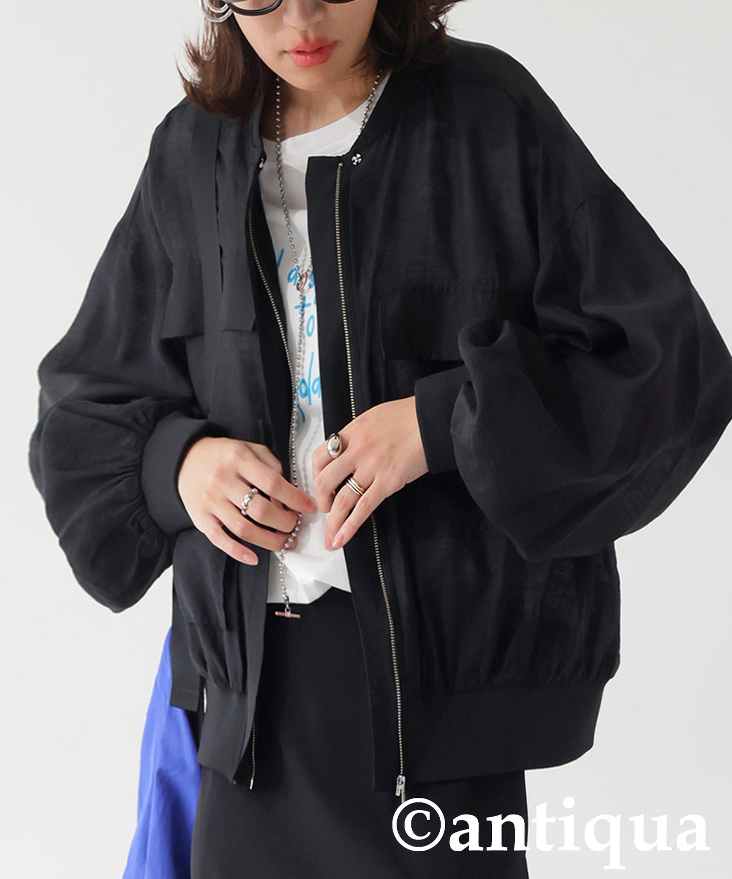 Sheer Blouson Ladies