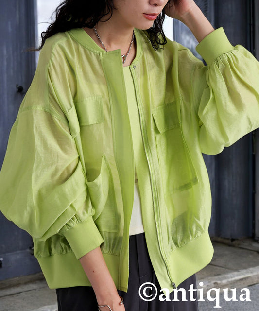 Sheer Blouson Ladies