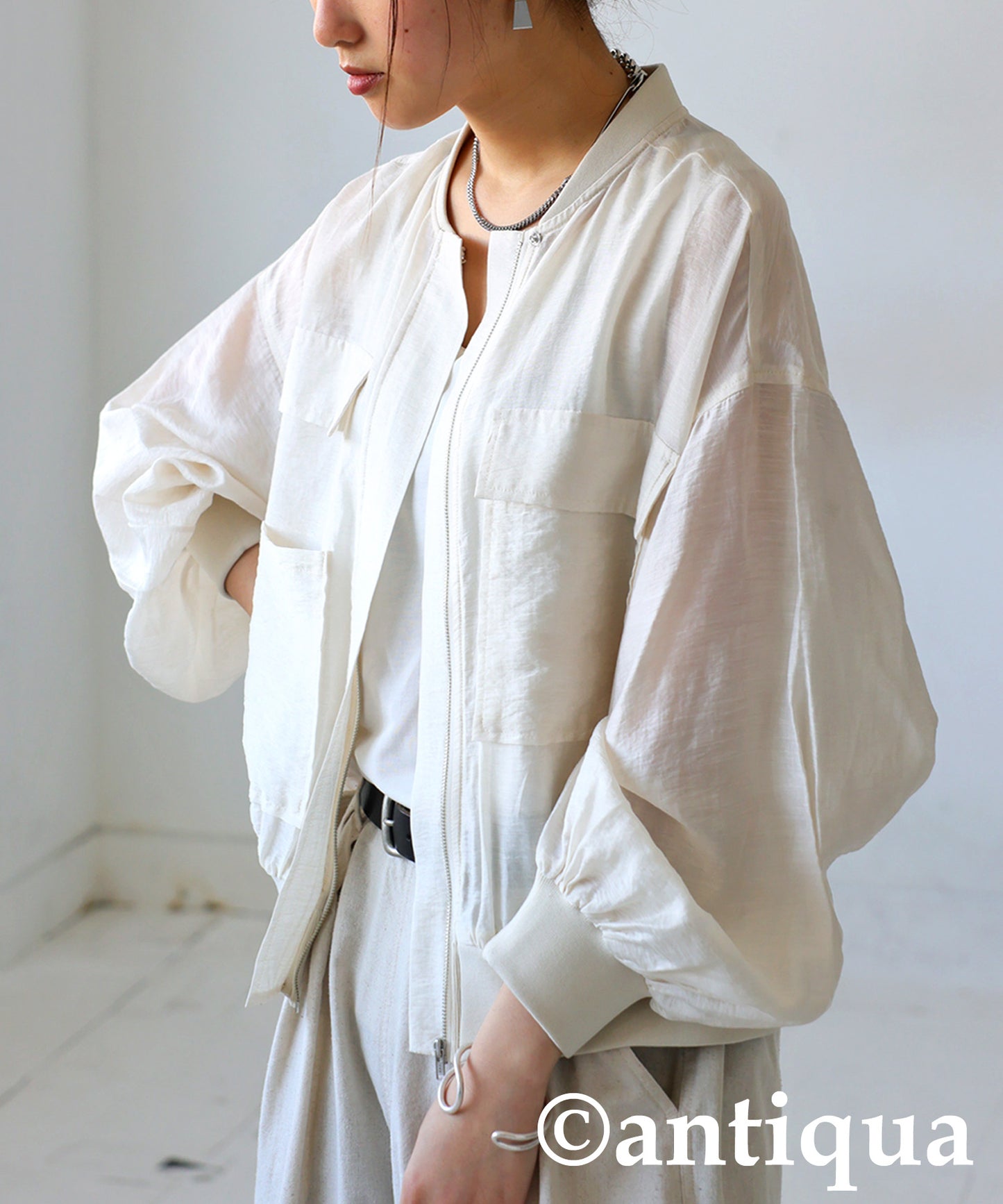 Sheer Blouson Ladies