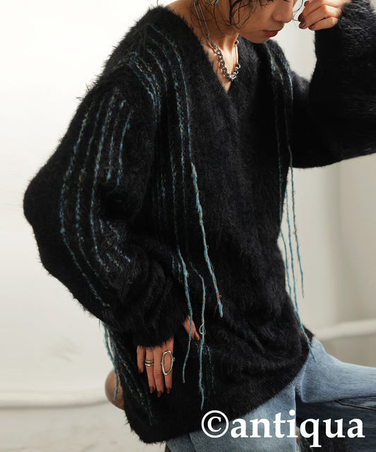 Shaggy Line Knit Ladies