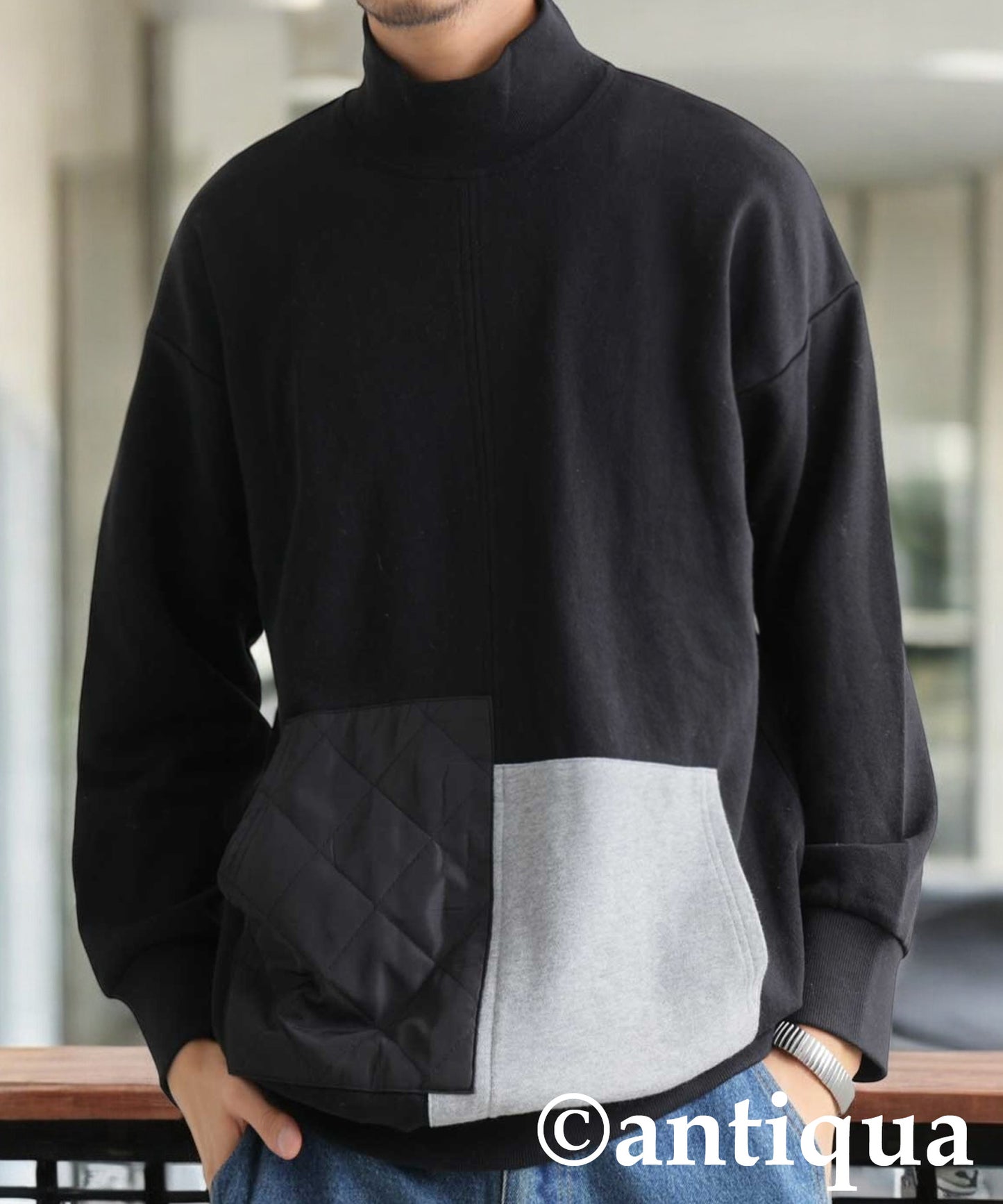 Pocket Color Scheme Tops Men's