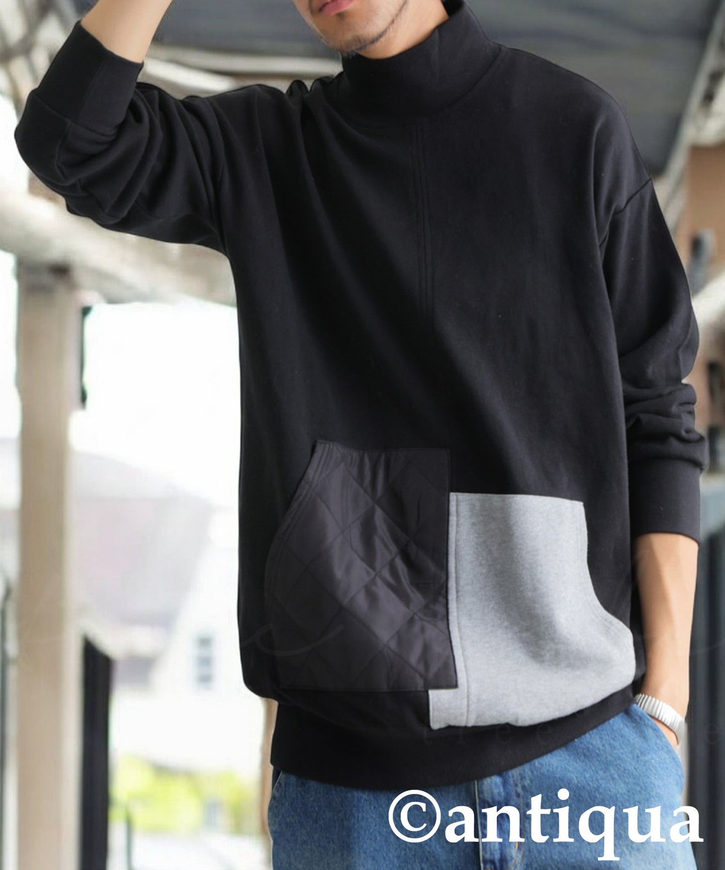 Pocket Color Scheme Tops Men's