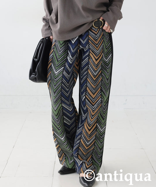 Herringbone Pattern Pants Ladies