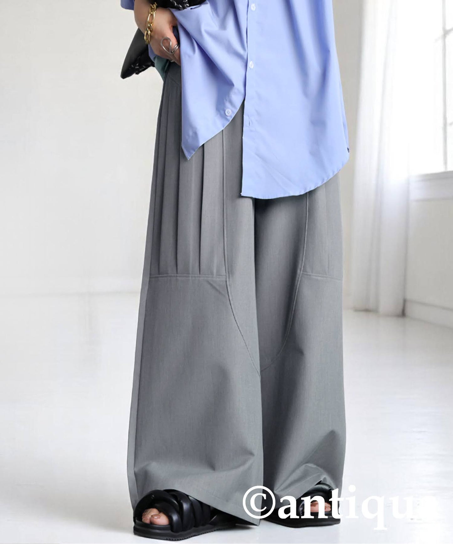 Ladies Side Pleated Pants