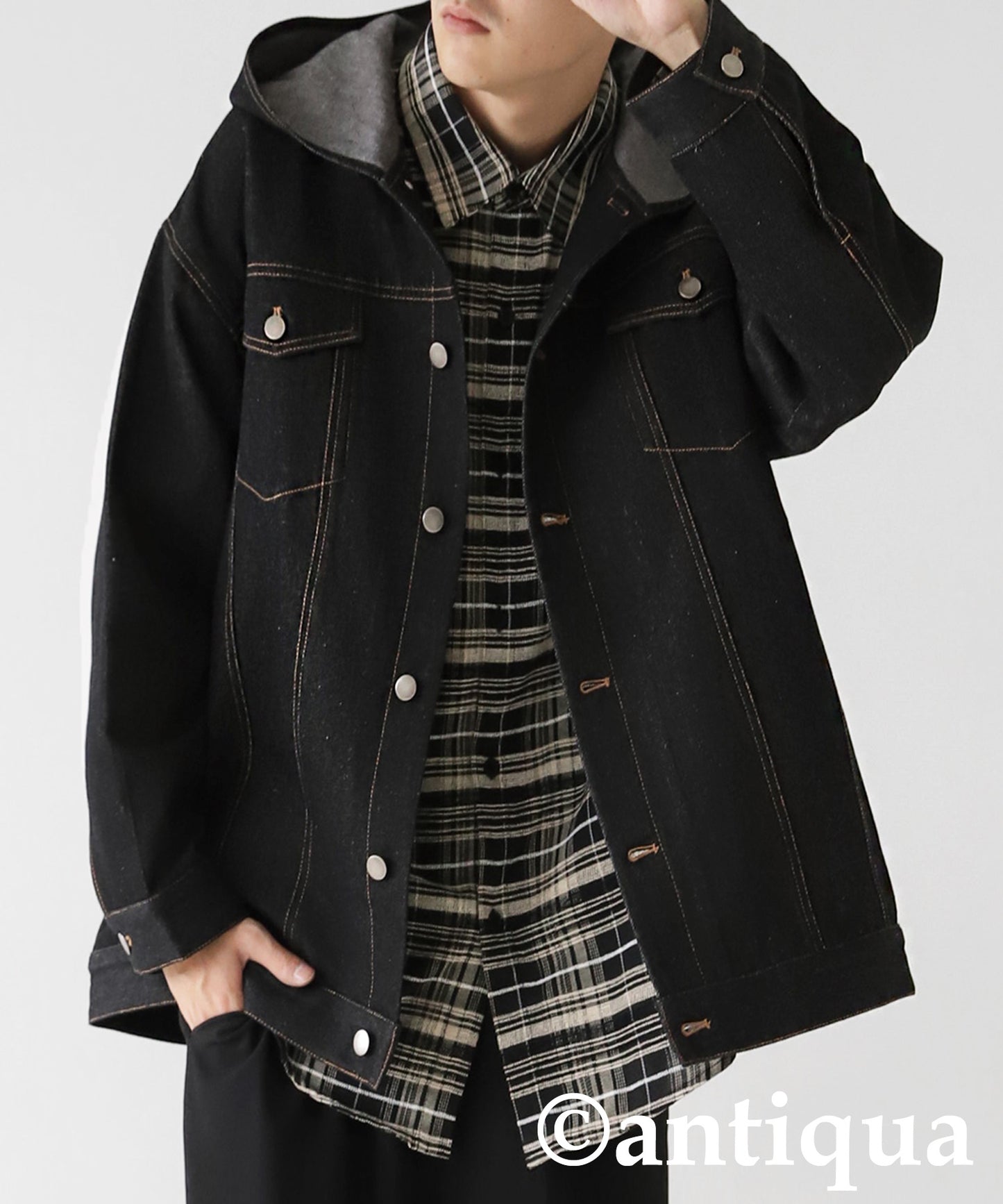 Hood Denim Jacket Men's