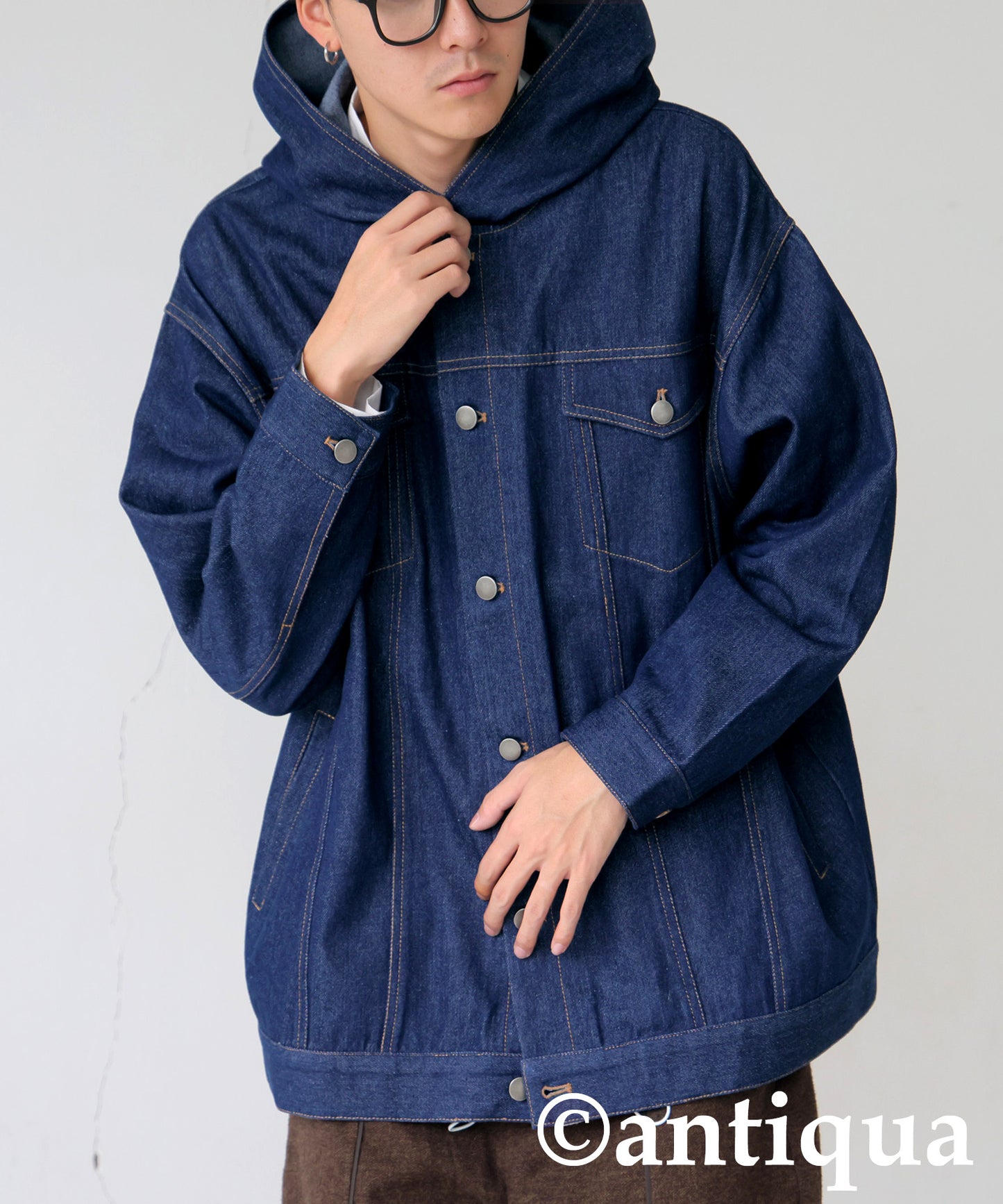 Hood Denim Jacket Men's
