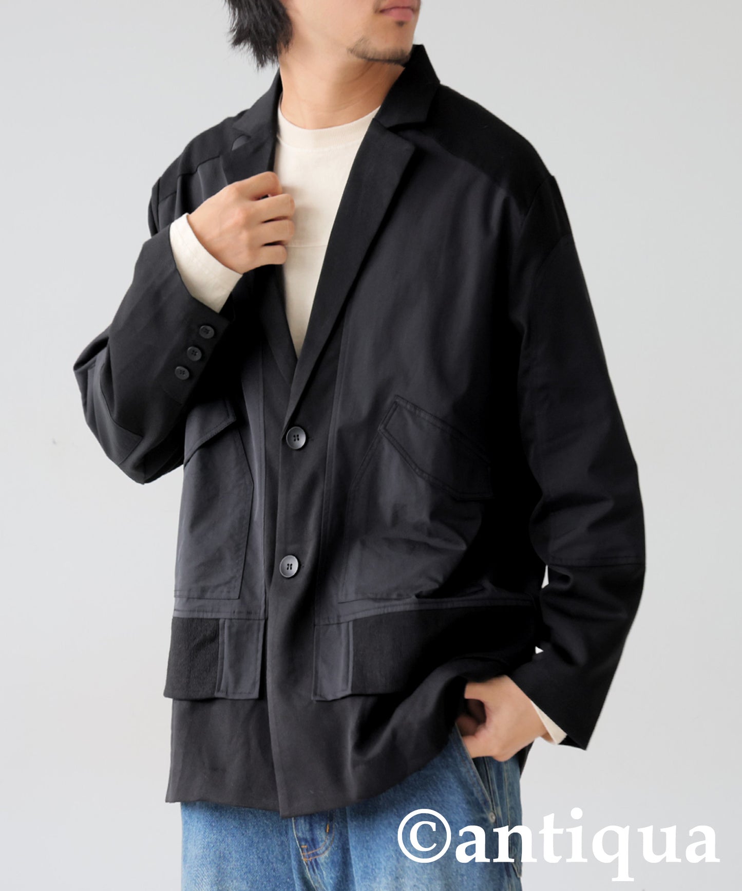 Rib Switching Jacket Men's