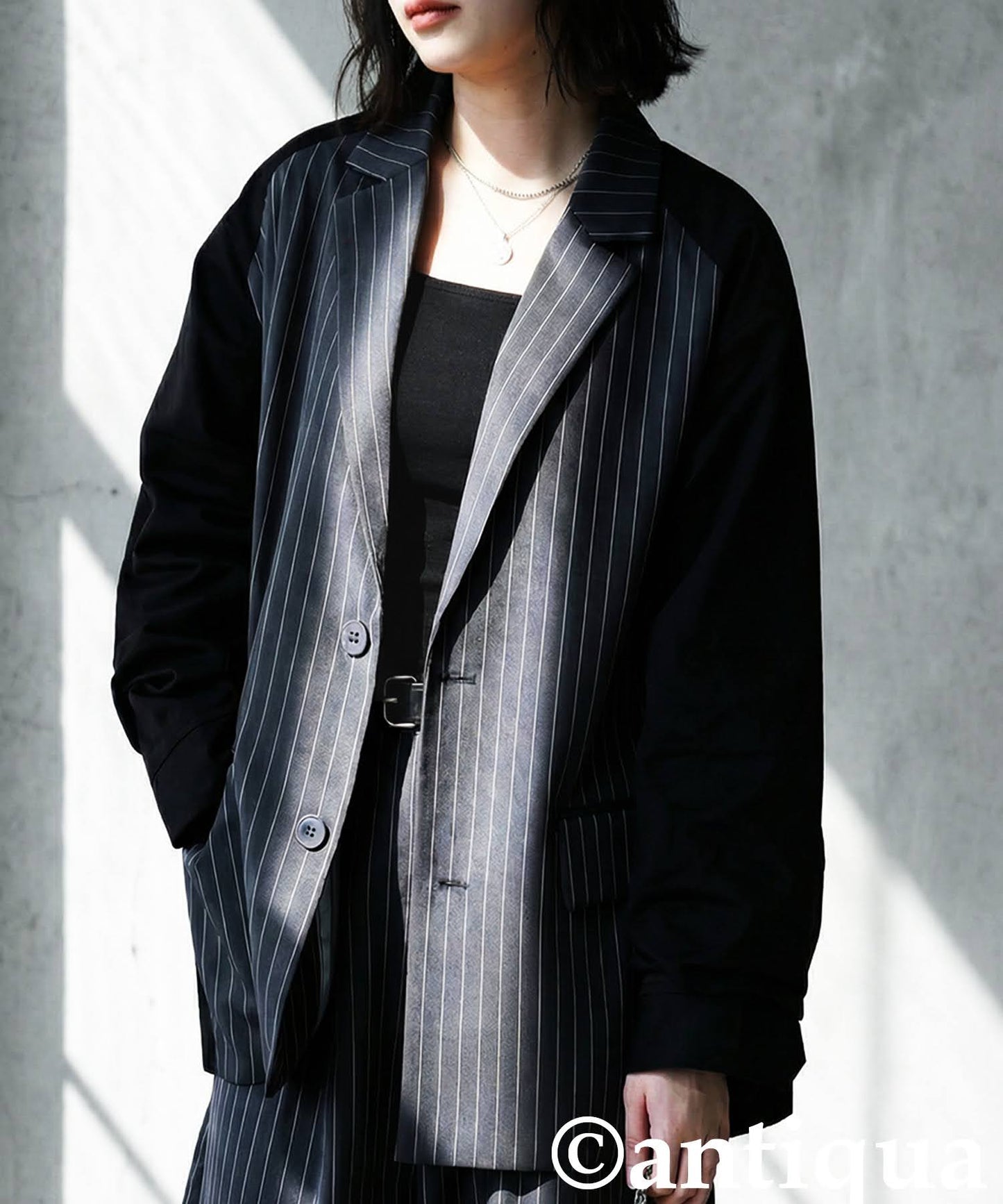 Mixed Material Jacket Ladies