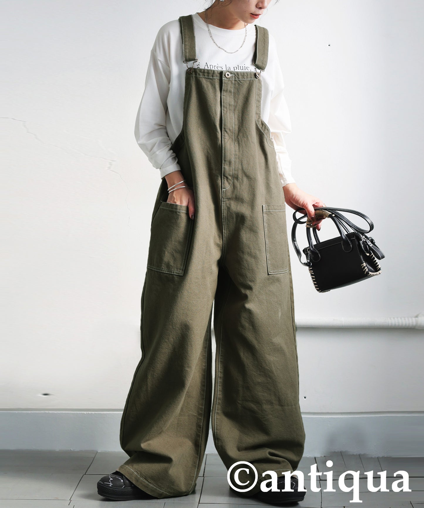 Stitched Denim Overalls Ladies