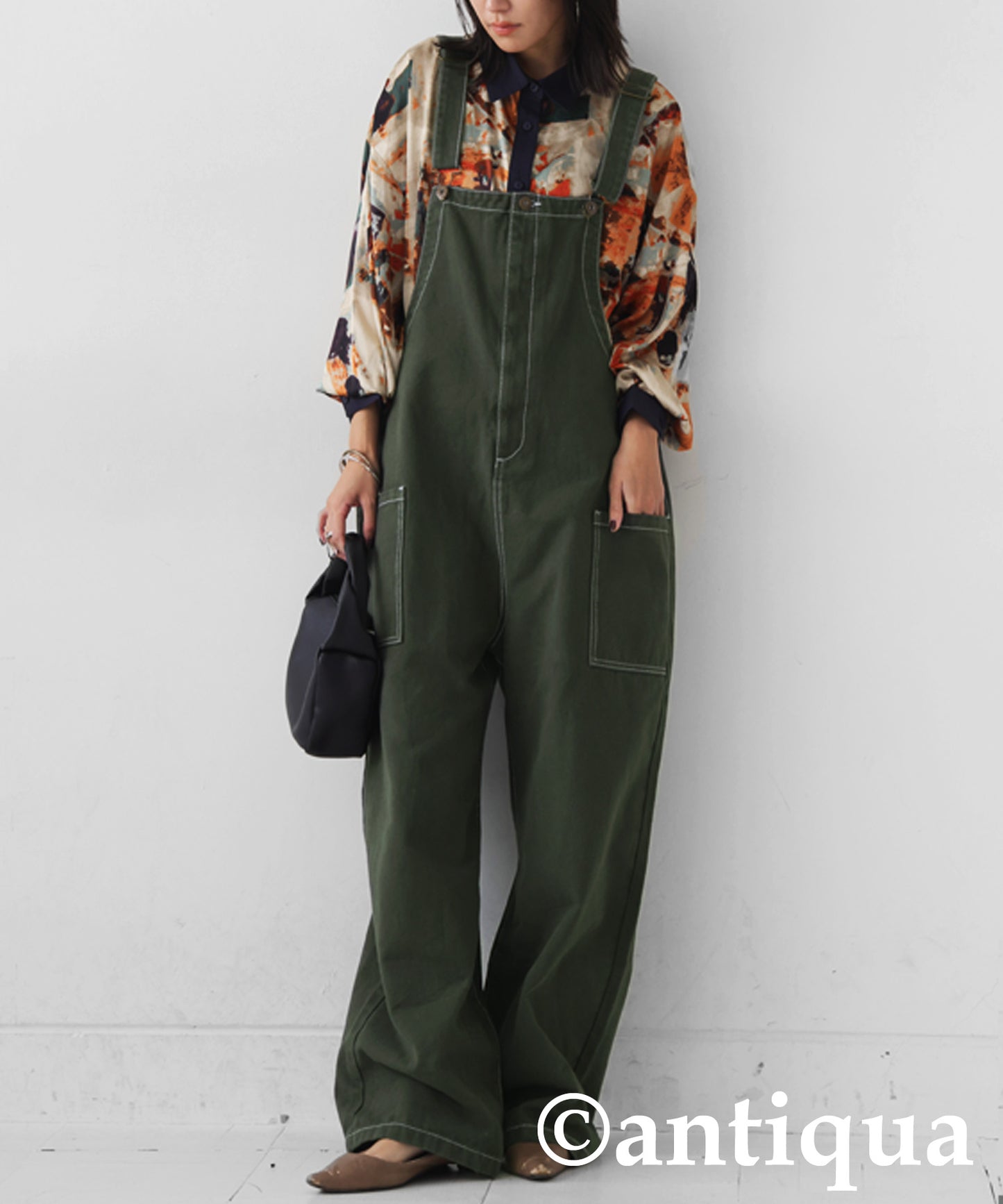 Stitched Denim Overalls Ladies