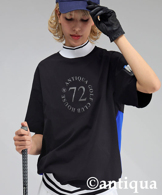 ANTIQUA GOLF×STCH Back Logo Tops Ladies
