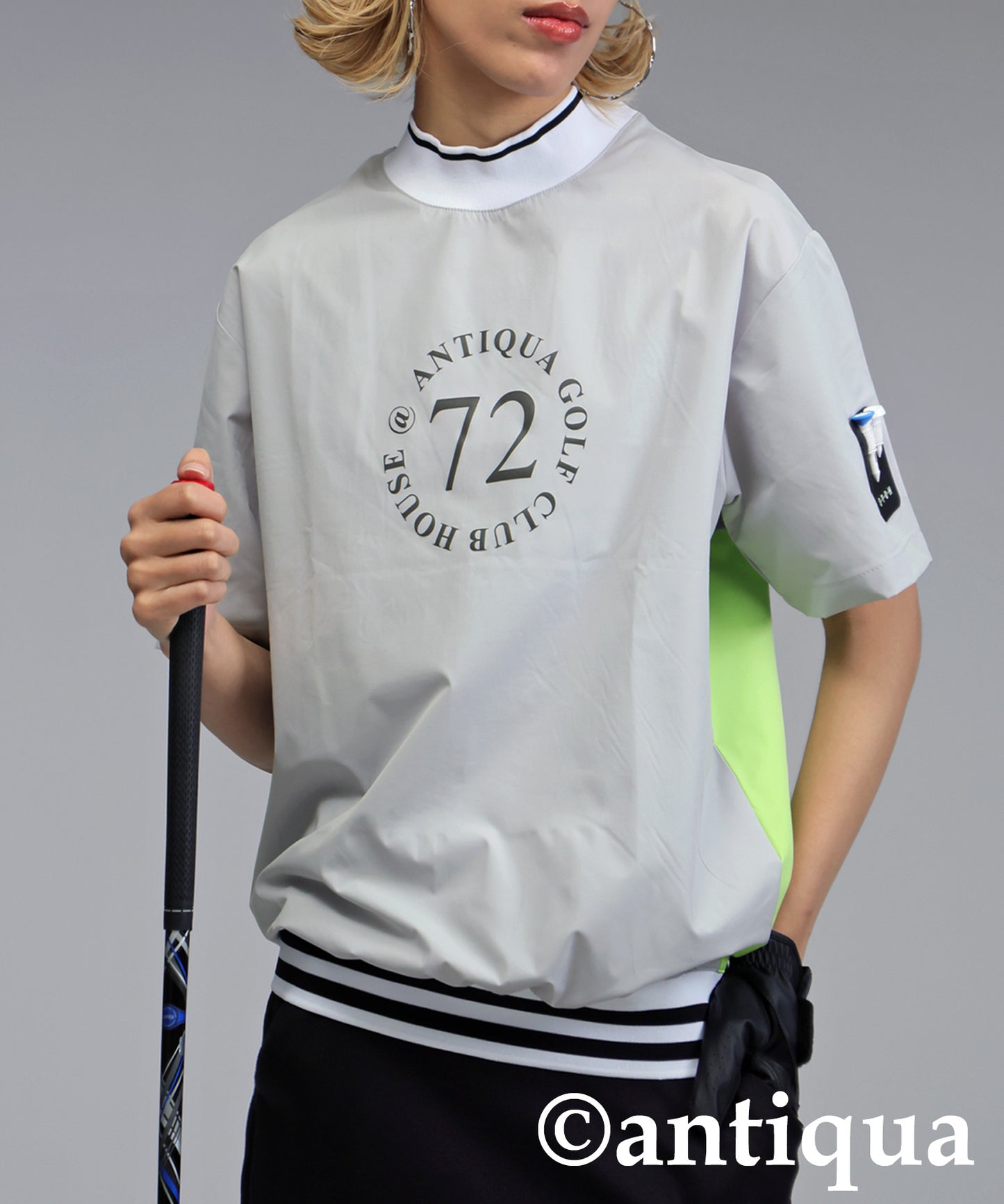 ANTIQUA GOLF×STCH Back Logo Tops Ladies