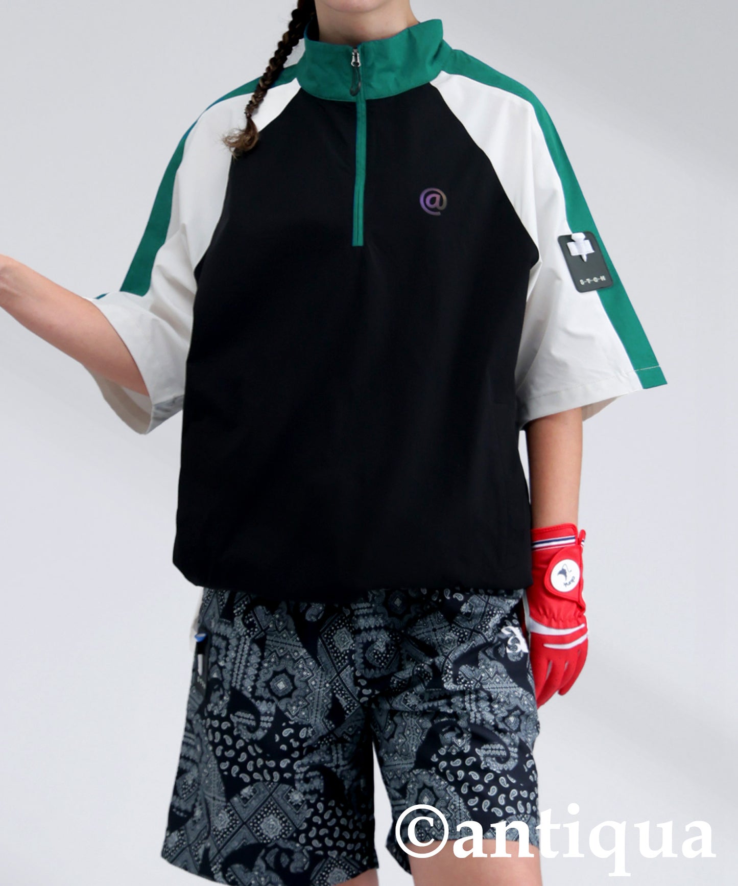 ANTIQUA GOLF×STCH Half Zip Pullover Ladies